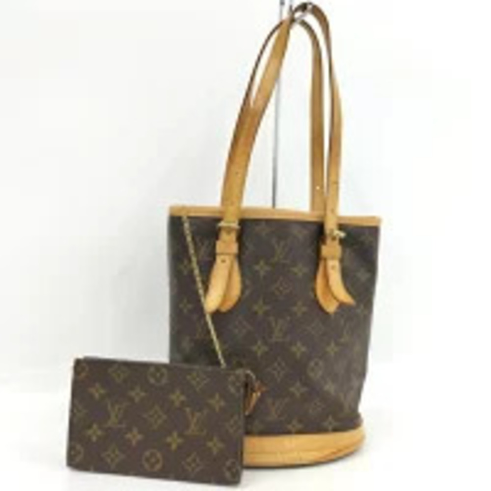 LOUIS VUITTON Bucket Tote Bag Monogram Brown